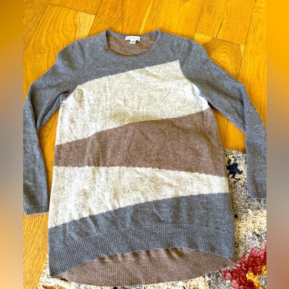 Belford 100% cashmere crewneck sweater womens medium